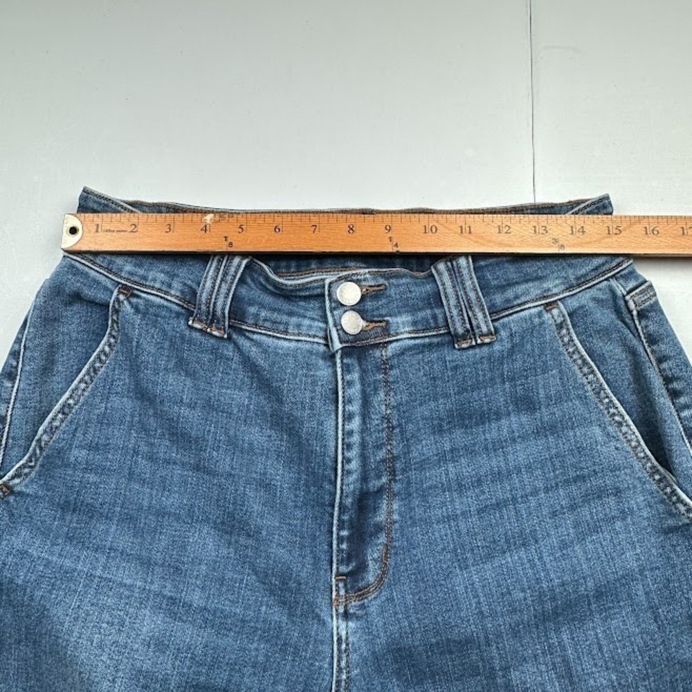 Judy Blue Jeans Womens 14W Blue Wide Leg Stretch Pockets High Rise Medium Wash - Picture 11 of 14
